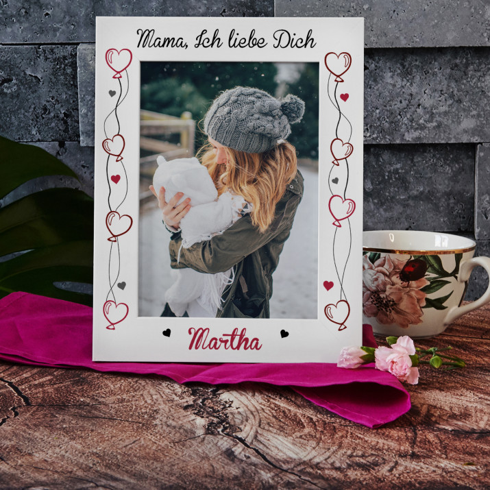 Mama, Ich liebe Dich - Bilderrahmen mit Aufdruck
